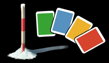Reach the south pole with 4 different color cards