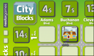 Example: Blue places a '1 house' tile.